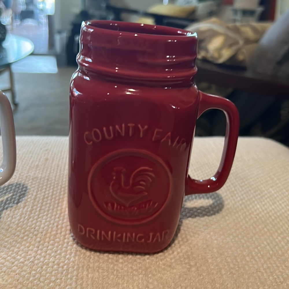 Country Jar Mugs Red, white, blue. Purple - Picture 2 of 9